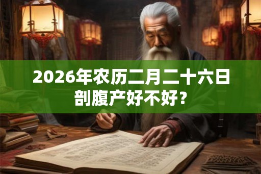 2026年农历二月二十六日剖腹产好不好？