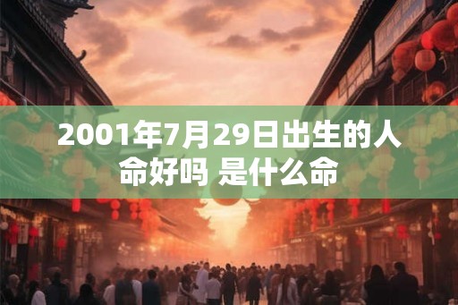 2001年7月29日出生的人命好吗 是什么命