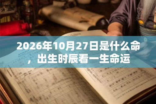 2026年10月27日是什么命,出生时辰看一生命运 2026年10月27日是什么命,出生时辰看一生命运