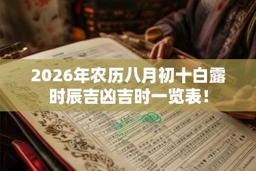 2026年农历八月初十白露时辰吉凶吉时一览表! 2026年农历八月初十白露时辰吉凶吉时一览表!