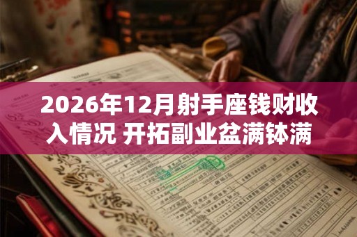 2026年12月射手座钱财收入情况 开拓副业盆满钵满