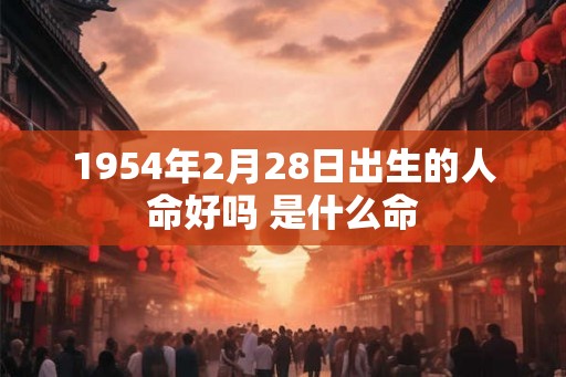 1954年2月28日出生的人命好吗 是什么命