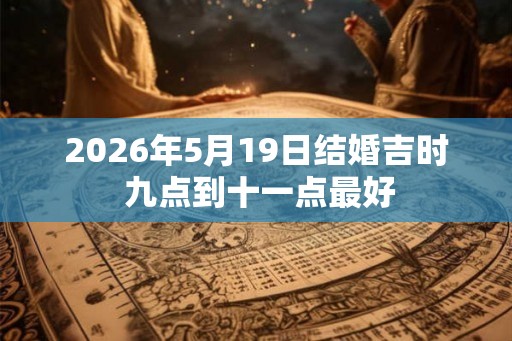 2026年5月19日结婚吉时 九点到十一点最好