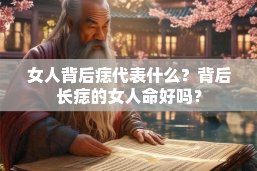 女人背后痣代表什么？背后长痣的女人命好吗？