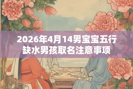 2026年4月14男宝宝五行缺水男孩取名注意事项