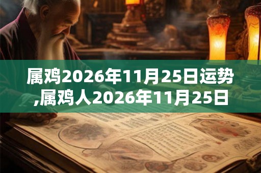 属鸡2026年11月25日运势,属鸡人2026年11月25日财运,生肖鸡2026年11月25日运势