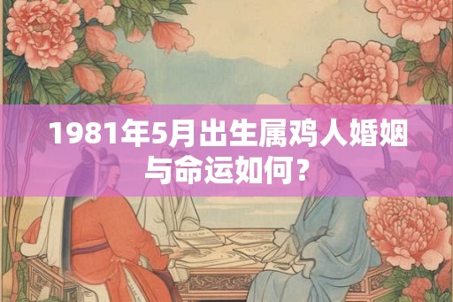 1981年5月出生属鸡人婚姻与命运如何？