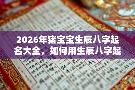 2026年猪宝宝生辰八字起名大全，如何用生辰八字起名？