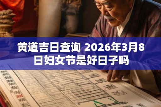 黄道吉日查询 2026年3月8日妇女节是好日子吗