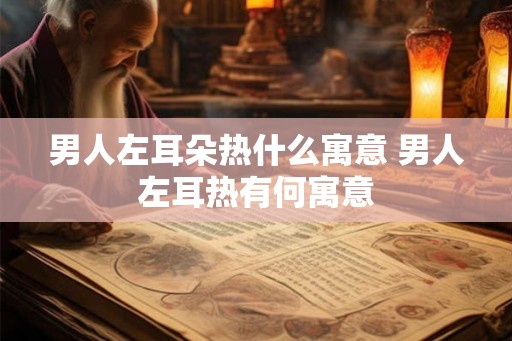 男人左耳朵热什么寓意 男人左耳热有何寓意