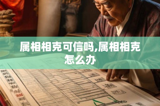 属相相克可信吗,属相相克怎么办