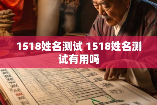 1518姓名测试 1518姓名测试有用吗