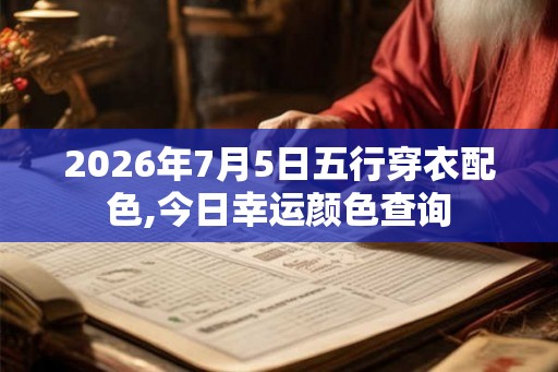 2026年7月5日五行穿衣配色,今日幸运颜色查询