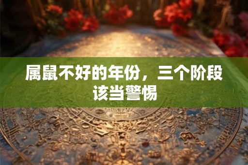 属鼠不好的年份，三个阶段该当警惕