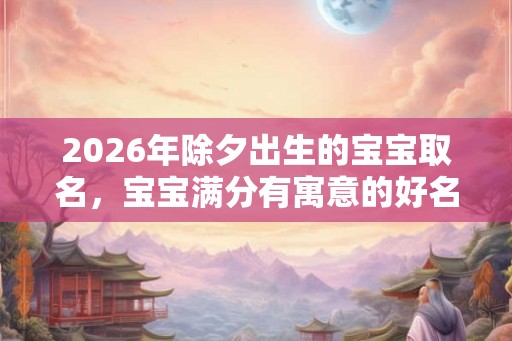2026年除夕出生的宝宝取名,宝宝满分有寓意的好名字大全 2026年除夕出生的宝宝取名,宝宝满分有寓意的好名字大全