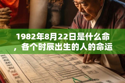 1982年8月22日是什么命，各个时辰出生的人的命运
