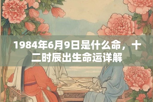 1984年6月9日是什么命,十二时辰出生命运详解 1984年6月9日是什么命,十二时辰出生命运详解
