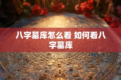 八字墓库怎么看 如何看八字墓库