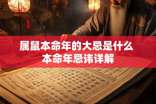 属鼠本命年的大忌是什么 本命年忌讳详解 属鼠本命年的大忌是什么 本命年忌讳详解