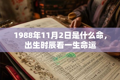 1988年11月2日是什么命，出生时辰看一生命运