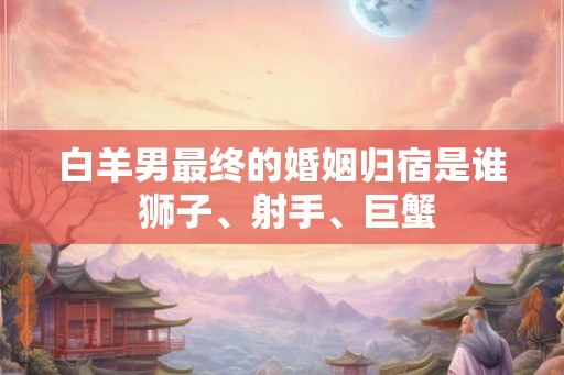 白羊男最终的婚姻归宿是谁 狮子、射手、巨蟹