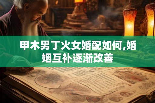 甲木男丁火女婚配如何,婚姻互补逐渐改善