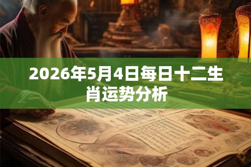2026年5月4日每日十二生肖运势分析 2026年5月4日每日十二生肖运势分析