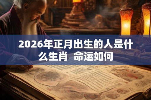 2026年正月出生的人是什么生肖  命运如何