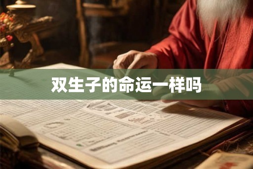 双生子的命运一样吗
