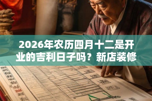 2026年农历四月十二是开业的吉利日子吗？新店装修有什么讲究？