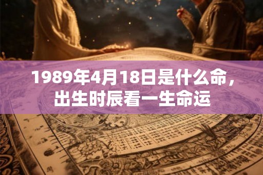 1989年4月18日是什么命，出生时辰看一生命运