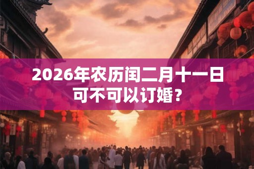 2026年农历闰二月十一日可不可以订婚？