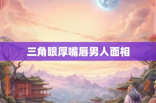 三角眼厚嘴唇男人面相