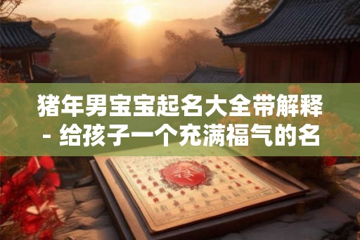 猪年男宝宝起名大全带解释- 给孩子一个充满福气的名字！