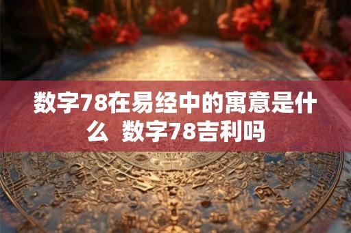 数字78在易经中的寓意是什么  数字78吉利吗