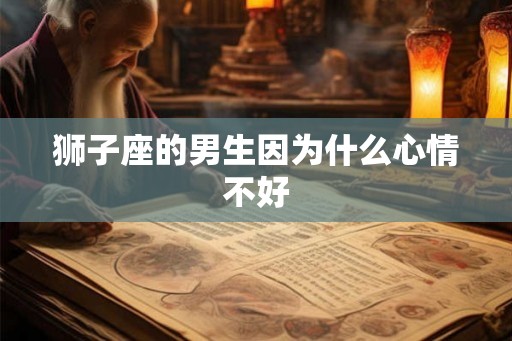 狮子座的男生因为什么心情不好