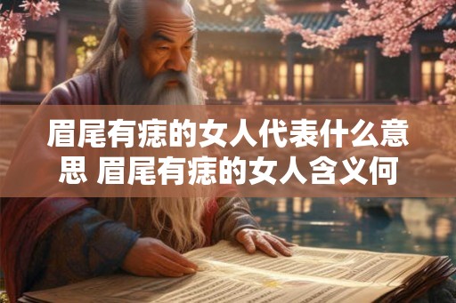 眉尾有痣的女人代表什么意思 眉尾有痣的女人含义何在
