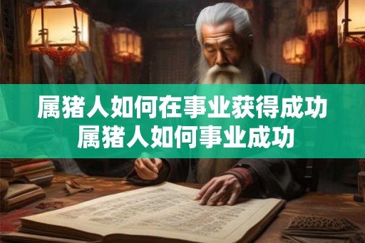 属猪人如何在事业获得成功 属猪人如何事业成功