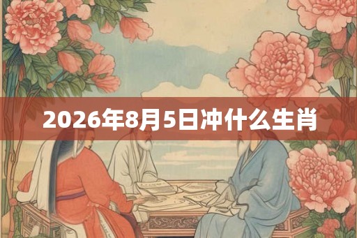2026年8月5日冲什么生肖