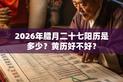 2026年腊月二十七阳历是多少？黄历好不好？