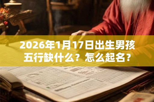 2026年1月17日出生男孩五行缺什么？怎么起名？