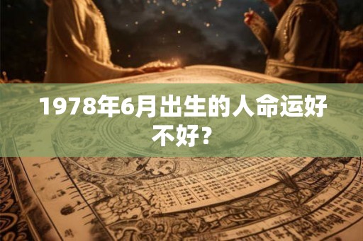 1978年6月出生的人命运好不好？