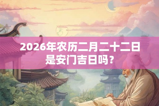 2026年农历二月二十二日是安门吉日吗？