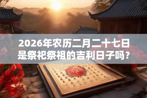 2026年农历二月二十七日是祭祀祭祖的吉利日子吗? 2026年农历二月二十七日是祭祀祭祖的吉利日子吗?