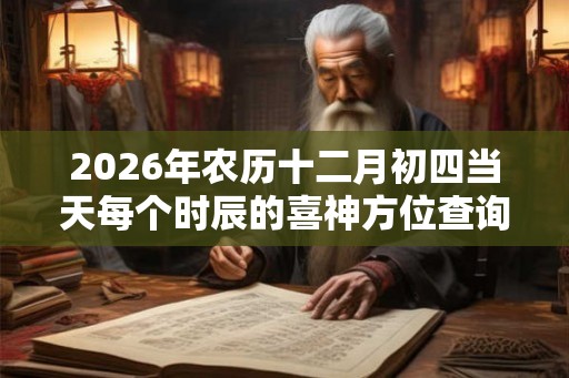 2026年农历十二月初四当天每个时辰的喜神方位查询