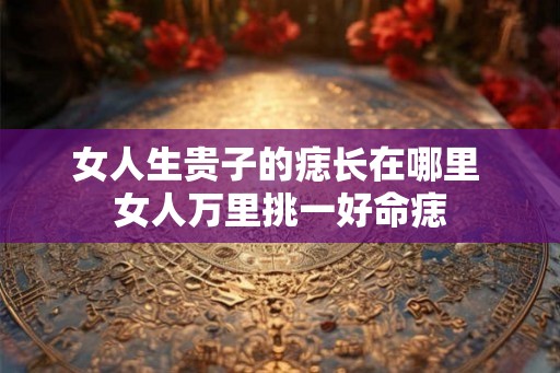 女人生贵子的痣长在哪里 女人万里挑一好命痣