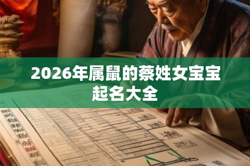 2026年属鼠的蔡姓女宝宝起名大全