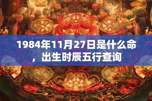 1984年11月27日是什么命，出生时辰五行查询