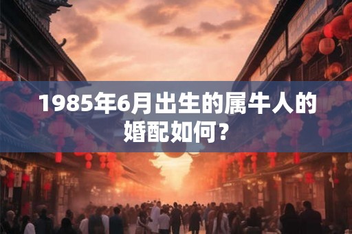 1985年6月出生的属牛人的婚配如何？
