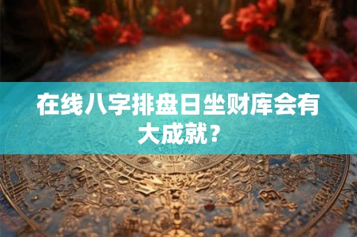 在线八字排盘日坐财库会有大成就？